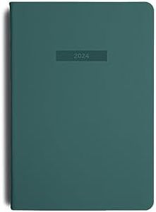 MiGoals 2024 Classic Weekly Spread Soft Cover Diary, A5 Size, Green