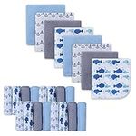 softan Baby Washcloths, 24Pack Baby Towels and Washcloths Extra Soft & Ultra Absorbent, Face Towel Unisex for Boys Girls Face & Body, Washclothes Gentle on Sensitive Skin, 9''X 9''- Whale