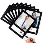 STTMGN Magnetic Picture Frame 4X4 with ID Identification Tags-Name,Square Magnet Photo Pockets,For Employee Recognition Wall (With signature area),Thoughtful Gift for Friend's Lockers-10 Packs