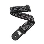 Planet Waves Joe Satriani Guitar Strap, Skull n' Bones