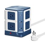 BESTEK 8-Outlet Power Strip 1500 Joules Surge Protector with 8A 6-Port USB Charging Ports