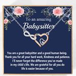 KEYCHIN Babysitter Necklace Caregiver Gift With Message Card To An Amazing Babysister Jewelry Daycare Appreciation Gift( Babysitter NK)