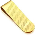 Bandmax Gold Cash Clip for Men, Stainless Steek Large Capacity Credit Card Money Clip Business Card Holder Slim Pocket Wallet Father's Day