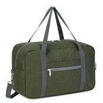 for Ryanair Airlines Underseat Cabin Bag 40X20X25 Foldable Travel Duffel Bag Holdall Tote Carry on Luggage Overnight for Women and Men 20L (Army Green (with Shoulder Strap))