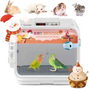 Proshine 110V Pet Brooder Portable Bird Brooder for Newborn Birds Puppies Kittens & Other Small Animals Pet Incubator with High-Low Temperature Alarm Bird Incubator with External Water Food Trays