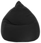 Gouchee Home Easy Collection Bean Bag Chair for Kids and Adults - Black - Beanbag Couch for Indoor Living Spaces - Cozy Chair, Stylish, and Comfy Lazy Sofa Chair for Reading, Gaming, and More