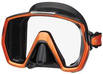 Tusa Freedom HD Diving snorkeling Mask, black/orange (Orange/Black)