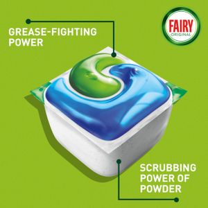 Fairy All-In-1 Dishwasher Tablets, 70 Count – Powerful Cleaning