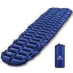 HIKENTURE Sleeping Pad, Ultralight Inflatable Camping Mat, Waterproof Camping Mattress, Comfortable Sleeping Mat, Portable Camping Pad for Backpacking, Hiking, Traveling, Tent(Blue)