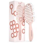 FRAMAR Flex Detangling Hair Brush – Wet Hair Brush For Women, Hairbrush Women, Wet Detangler Brush For Curly Hair, Hair Brush For Blow Drying, Curly Hair Brush, Brosse a Cheveux – Vented Champagne