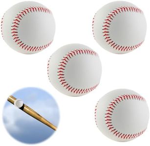LEKEFETO 4 pièces de balles de Baseball Professionnelles Cousues à la Main Baseball 9 Pouces PU Soft Basebälle Match Elite, Soft Basebälle pour Adultes et Adolescents, Jeux de Baseball Professionnels