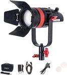 Came-TV Boltzen 55W COB Q-55S Fresnel Focusable Led Video Light,Bi-Color 3200K-5600K CRI96+TLCI97+Lighting Effects Foucsing Light with Filter Set Removable Barn-Door Carry Bag