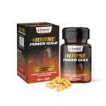 Hema Ayurveda Horse Power Gold Capsule For Men With Ashwagandha, Gokshura, Shatavri, Kauch Beej and 10+ Powerful Ayurvedic Ingridients Zero Side Effects 60 Counts Pack of 1