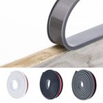 Esufeir 5m*25mm Gray U Shape TPE Rubber Furniture Edge Banding Self Adhesive,Flexible Plastic Veneer Wood Edging Tape Protector Trim for Cabinet,Cupboard,Shelf,Table,Chairs,MDF,Plinth Sealing Strip