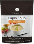 Formulite Lupin Soup Powder 500g Bag, High Fibre, High Protein, Gluten Free, Dairy Free Diet Soup Powder with Lupin Flakes (Vegetable)