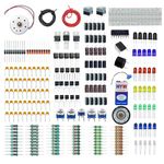 Electronic Spices Electronic Components (232pcs) Project Kit or Breadboard, Capacitor, Resistor, IC'S, LED, Switch - Comes in a Box