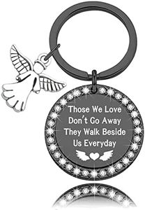 WKXZMTR Memorial Keychain Sympathy Jewelry Those We Love Don't Go Away Gifts Angel Keyring Remembrance Loved One Gift Comfort Gift (Angel Those KB)