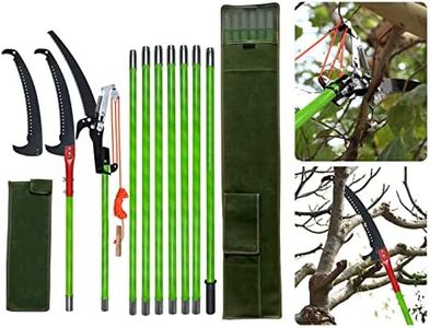Shaledig Pole Saws for Tree Trimming, 26Feet Manual Branches Trimmer Set with Double Hook Saw Set, Long Handle Tree Pruner Cutter Tree Trimmer Pruning Saw, Sharp Tree Pruner with Extendable Pole