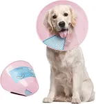 Supet Dog Cone Collar Adjustable After Surgery, Comfortable Pet Recovery Collar & Cone for Large Medium Small Dogs, Elizabethan Dog Neck Collar Plastic Practical