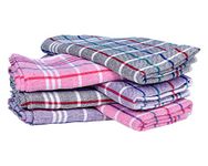 COMFORT WEAVE Cotton Kitchen Cleaning Cloth, Dish Napkins - 18 X 18 Inch Multicolor Pack Of 12 Pcs