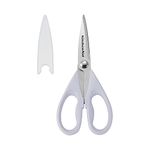 KitchenAid All Purpose Kitchen Shears with Protective Sheath Durable Stainless Steel Scissors, Dishwasher Safe, Soft Grip Comfort Handle, 8.72 Inch, Lavendar Cream