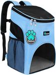 PetAmi Premium Pet Carrier Backpack for Small Cats and Dogs | Ventilated Design, Safety Strap, Buckle Support | Designed for Travel, Hiking & Outdoor Use (Light Blue)