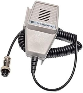 UAYESOK CB Radio Spearker Mic Noise Cancelling Microphone à main 4 broches pour Cobra Uniden Galaxy Midland Auto Mobile CB Radio Talkie Walkie Transceiver CB Microphone de rechange (gris)