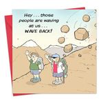 Twizler Funny Card with Hiking and Falling Rocks – Blank Card – Happy Birthday Card – Humour Card – Anniversary Card – Fathers Day Card – Mothers Day Card – Teenager Card - Congratulations Card