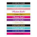 Party to Be Custom Sash Make Your Own Sash 3.15" Wide x 35" Long from Shoulder to Hip, Multicolor, 35 inches