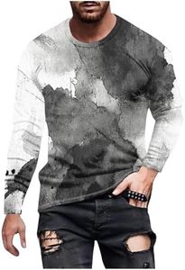 Long Sleeve Shirts for Men Camouflage Hunting Gear Compression Shirt Gym Running Mens Fitness Tactical Vest Biking Football Soccer 01#,Gray,Plus Size