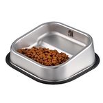 Nicelock Stainless Steel Dog Bowl, Slanted Dog Bowls, Tilted Angle Bulldog Feeder, Non-Slip & Non-Spill & Premium Material & Easier to Eat, for Flat-Faced Dog Breeds or Cats