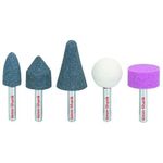 AASONS Abrasive Polish Mounted Stone Set Assorted Grinding Burr Wheel Shank 1/4" Grinder Tools (6mm Shank)