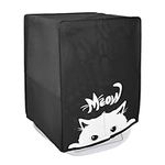 kwmobile Cover Compatible with Thermomix TM5 / TM6 with Varoma - Plastic Case for Kitchen Mixer - Black/White Curious Cat
