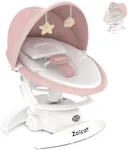 Zoicay 3-in-1 Baby Swings for Infants to Toddler with Motion Detection, Portable Baby Swing & Removable Swing Seat, BT Enabled & 360°Rotating Seat and Manual Remote with 3 Swing Modes & 5-Speeds(Pink)