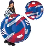 NFL Snow Tube, Heavy Duty Inflatable Sled for Tubing, Fun Winter Toys for Kids & Adults, Football Gifts for Boys - New York Giants