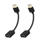 TYUI 2PCS HDMI Extension Cable 12cm 4K HDMI Extender HDMI Male to Female Cable Adapter Compatible with TV Stick, Roku Stick, PS5, PS4, Xbox360