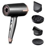 Remington ONE Dry and Style Hair Dryer (Salon Performance, 4 Attachments - Precision Styling (2 Diffusers, Flyaway, Slim Concentrator) - Compact, Dual Ionic System, 8 Heat Speed Settings, 2000W) D6077