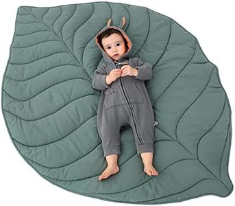 Letalong Cotton Leaf Nursery Rug, 56.3x42.1 inches Machine Washable Baby Play Mat for Nursery Decor, Play Mat for Baby, Baby Floor Mat for Baby Gifts, Crawling Baby Mat for Tummy Time Infants