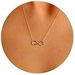 LLWOM Infinity Necklace,14K Gold Pl