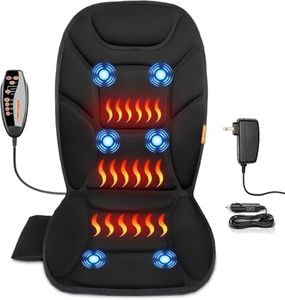 CARSHION Massage Seat Cushion with Full Back Thighs Heat Back Massager with 3 Heating Pads 6 Vibrating Motors, Massage Chair Pad Seat Warmer for Home Office, Heated Seat Cover Gift for Men Women