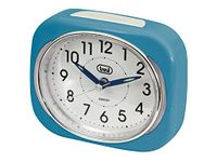 Trevi Retro Bedside/Travel Alarm Clock with LED Backlight and Silent Sweep Second Hand, Blue, 10x3.6x8 cm