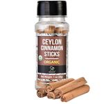 Soeos Organic Ceylon Cinnamon Sticks, Cinnamon, Ground Cinnamon, Cinnamon Sticks, Spice for Coffee, Baking, Cooking and Beverages 1 oz (28g)