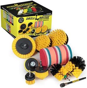 Drill Brush Power Scrubber by Useful Products - Toilet Bowl Power Brush - Bathroom Cleaner - Shower Cleaner - Bathroom Accessories Set - Cleaning Kits - Spin Scrubber Drill Attachments for Cleaning