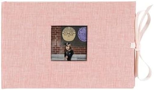 Kolo Noci Small 4x6 Photo Album, Holds 24 Photos, Ideal for Weddings and Baby Books, Coral Chambray