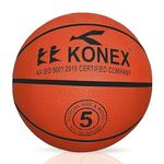 KONEX Size 5 Professional Basket Ball for Indoor & Outdoor (Brown)