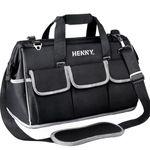HENNY BAGS® Heavy Duty Tool Bag 18-Inch, 16-Pocket Premium Urban CORD Professional Storage Organizer, Large Zipper, Strong, Electrician Technician, Industrial, Multipurpose Tool Bag 750 days warranty.