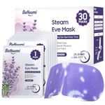 BeHoomi Steam Eye Mask, Heated Eye Mask Warm Compress for Eyes, Disposable Self Heating Moist Heat Eye Masks, Sleep Mask for for Home Office Travel, Stocking Stuffers (Lavender, 30 Packs)