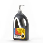 MEEDEN Black Acrylic Paint: Extra-Large 2L /67 oz Black Liquid Paint - Perfect for Acrylic Poured Paintings, Studio, Art Class, Wall Painting & Painting Party