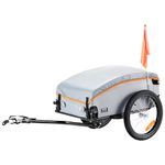VEVOR Bike Cargo Trailer, 100 lbs Load Capacity, Heavy-Duty Bicycle Wagon Cart, Foldable Compact Storage with Universal Hitch, Waterproof Cover, 16" Wheels, Safe Reflectors, Fits 22"-28" Bike Wheels