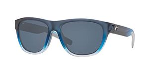 Costa Del Mar Men's Bayside Sunglasses, Matte Bahama Blue Fade/Grey Polarized-580P, 56 mm